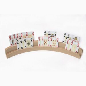 Porte-cartes en bois, semi-circulaire, avec deux rangées, longueur 50 cm