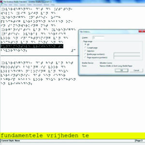Duxbury DBT Software Logiciel de transcription braille