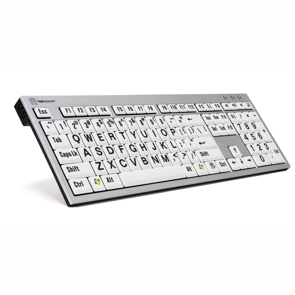 Onderhoudbaar molen Wees tevreden Groot Letter Toetsenbord Logic Keyboard (zwart op wit) - AZERTY BE - KOBA  Vision