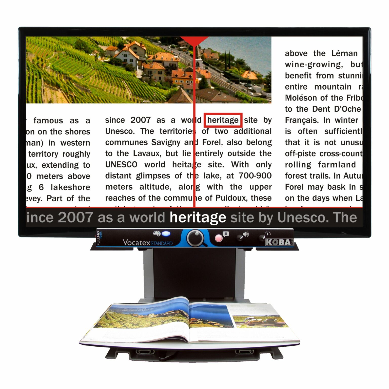Read Aloud Video Magnifiers for the visually impaired KOBA Vision