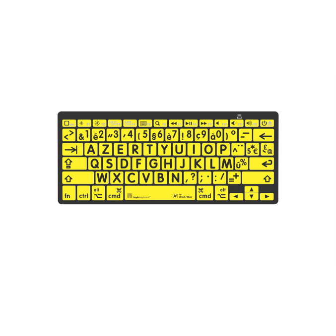 Mini clavier bluetooth à grands caractères Logic Keyboard (noir