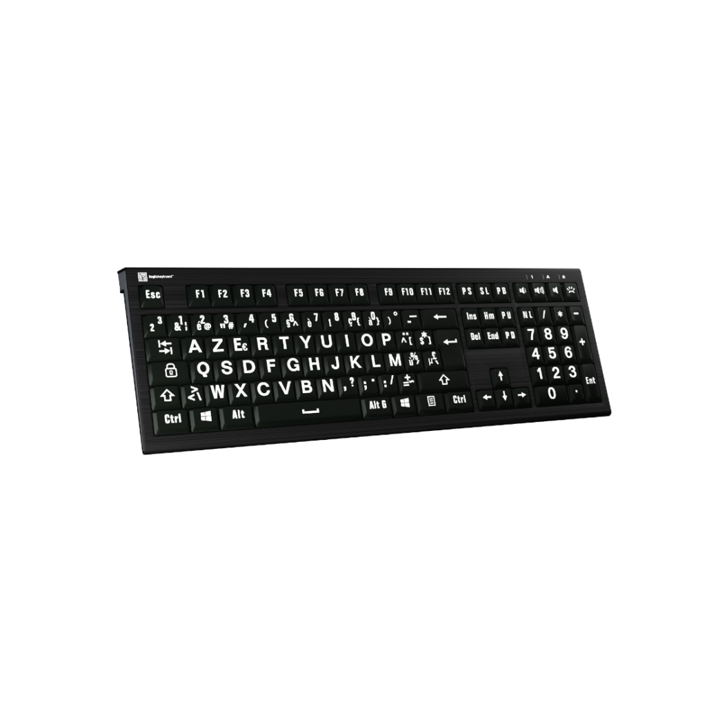 Verlicht Groot Letter Toetsenbord LogicKeyboard (wit