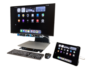 Apple iPad met beeldschermloep met CONNECT